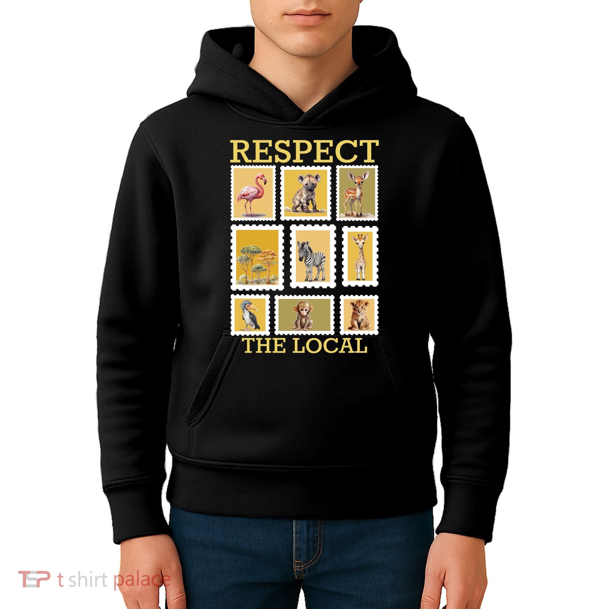 Respect The Local Animals Wildlife Nature Kids Hoodie