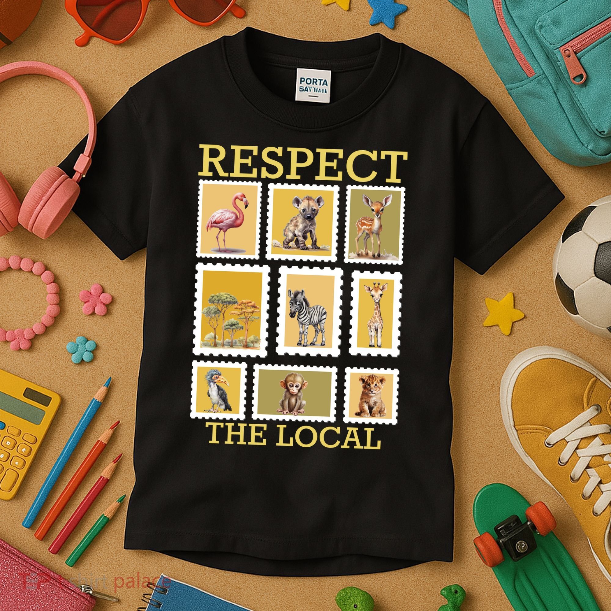 Respect The Local Animals Wildlife Nature Kids T-Shirt