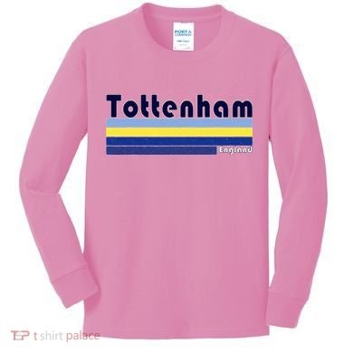 Retro Tottenham London Kids Long Sleeve Shirt