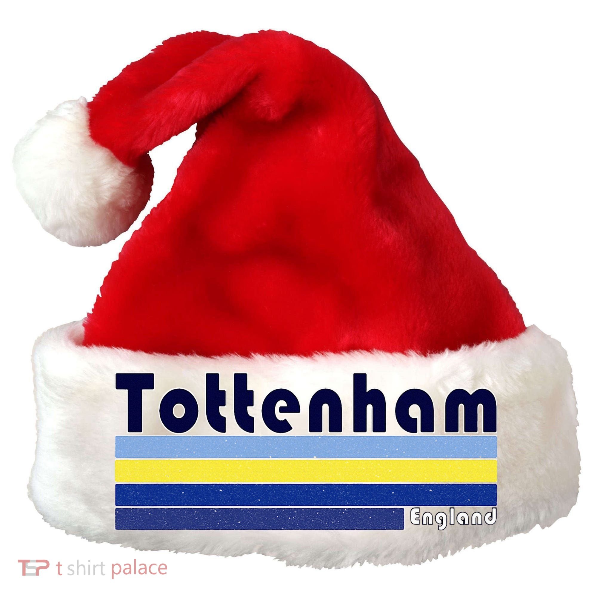 Retro Tottenham London Santa Hat