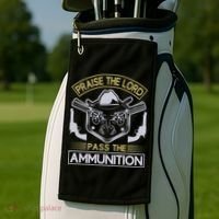 Raise The Lord Pass The Ammunition Golf Towel thumb 2