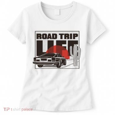 Road Trip Life Vintage Car Sunset Women's T-Shirt