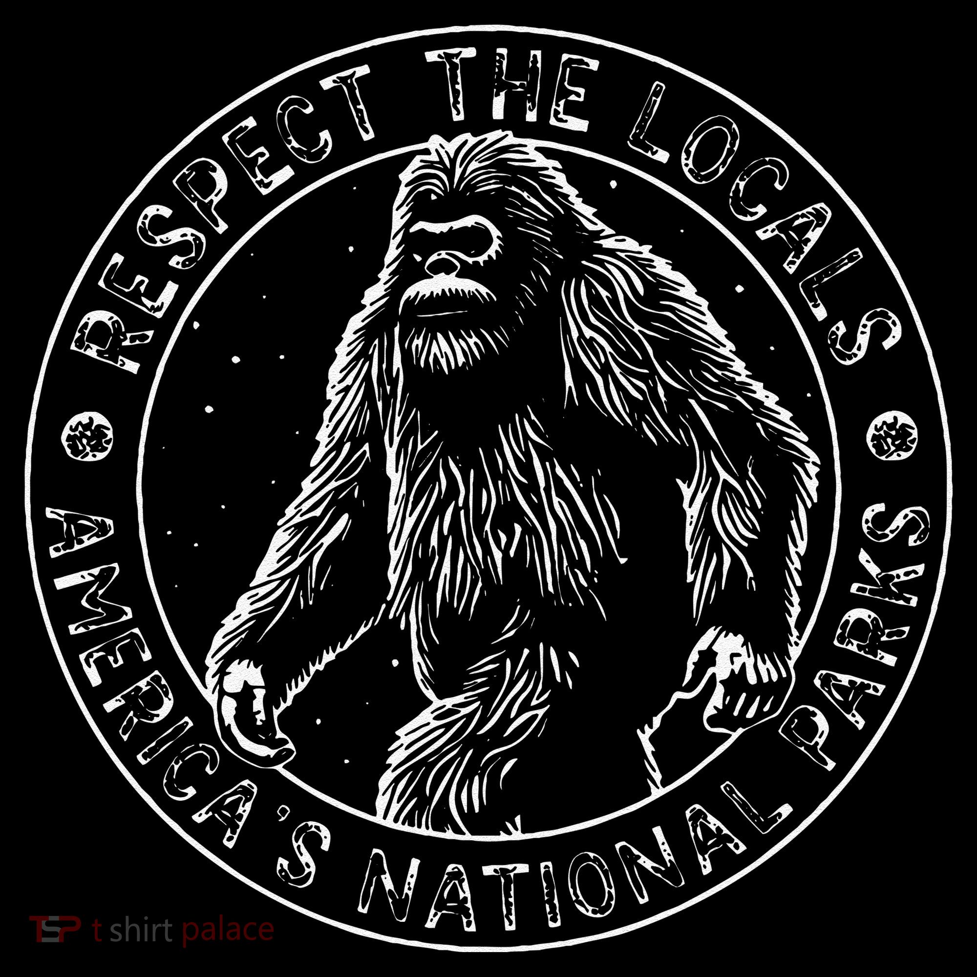 Respect The Locals Bigfoot Sasquatch American National Parks Coffee Mug