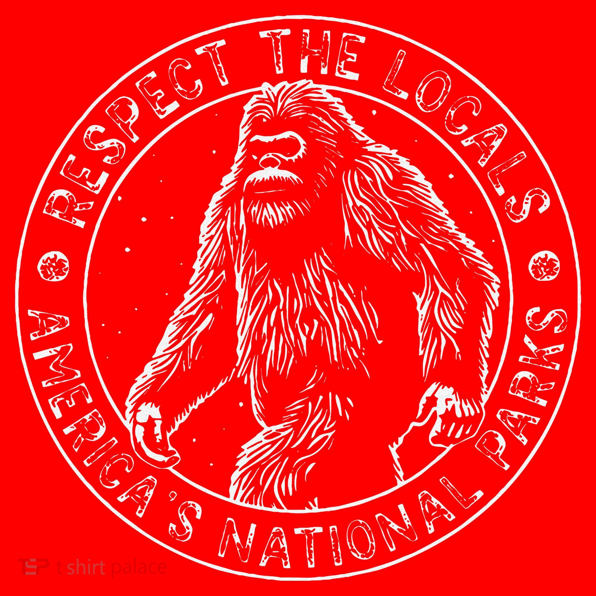 Respect The Locals Bigfoot Sasquatch American National Parks Santa Hat