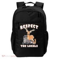 Respect The Locals Deer Racoon Possum Squirrel Wildlife Backpack thumb 0