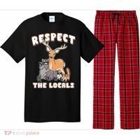 Respect The Locals Deer Racoon Possum Squirrel Wildlife Pajama Set thumb 0