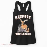 Respect The Locals Deer Racoon Possum Squirrel Wildlife Women's Tank Top thumb 0