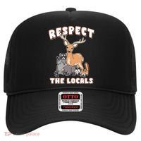Respect The Locals Deer Racoon Possum Squirrel Wildlife Hat thumb 0