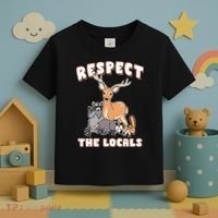 Respect The Locals Deer Racoon Possum Squirrel Wildlife Toddler T-Shirt thumb 3