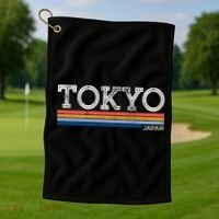Retro Tokyo Logo Golf Towel thumb 1