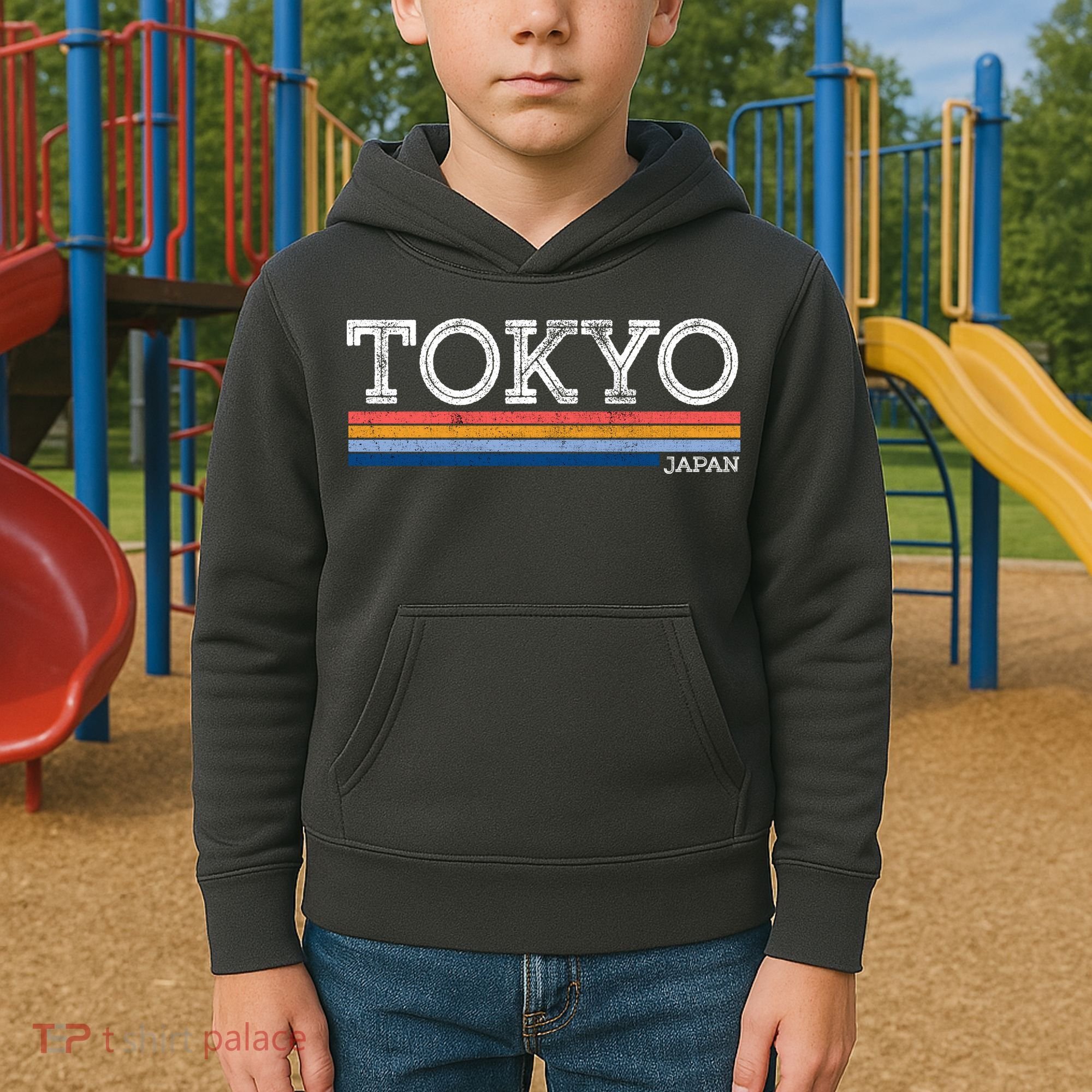 Retro Tokyo Logo Kids Hoodie