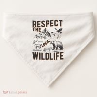 Respect The Local Wildlife USA-Made Doggie Bandana thumb 0