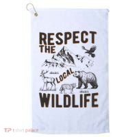 Respect The Local Wildlife Golf Towel thumb 0
