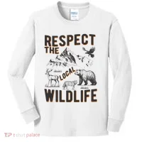 Respect The Local Wildlife Kids Long Sleeve Shirt thumb 0
