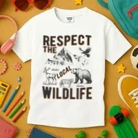 Respect The Local Wildlife Kids T-Shirt thumb 3