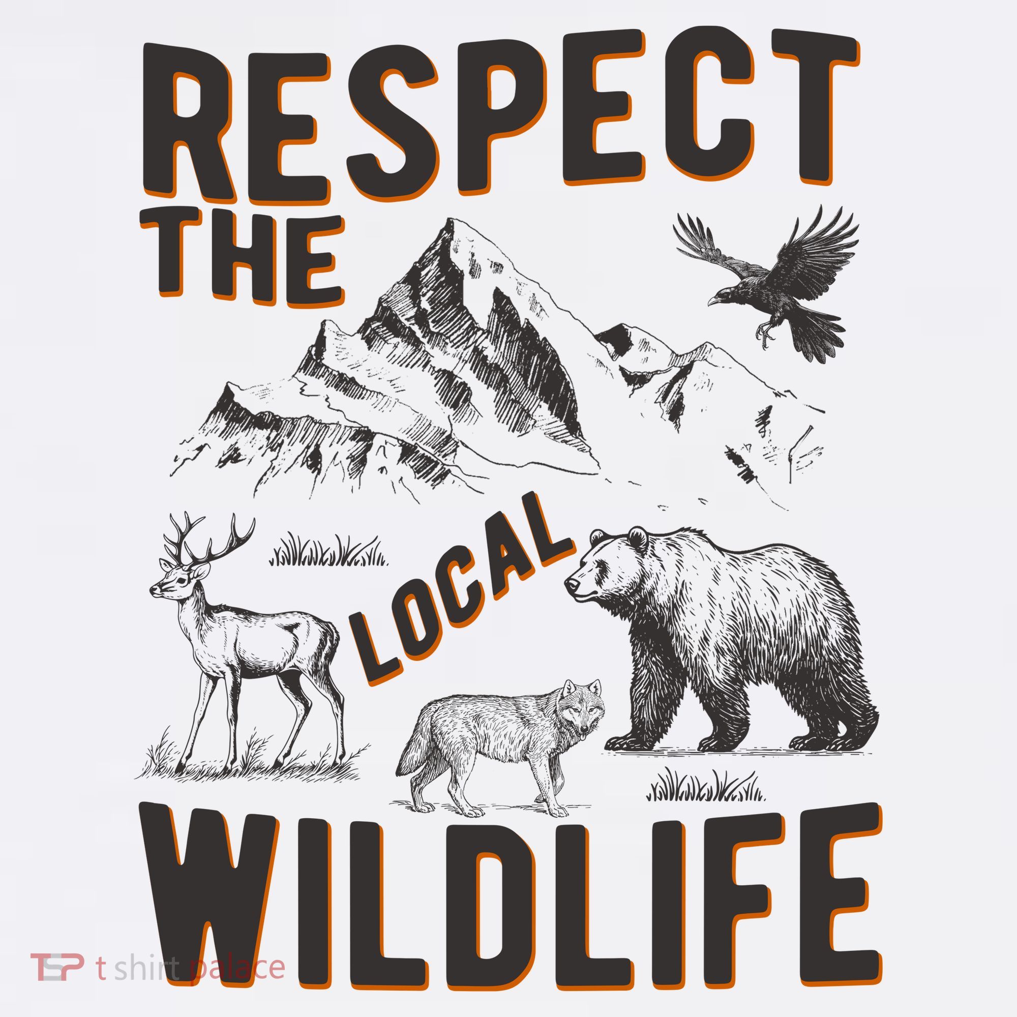 Respect The Local Wildlife Kids T-Shirt