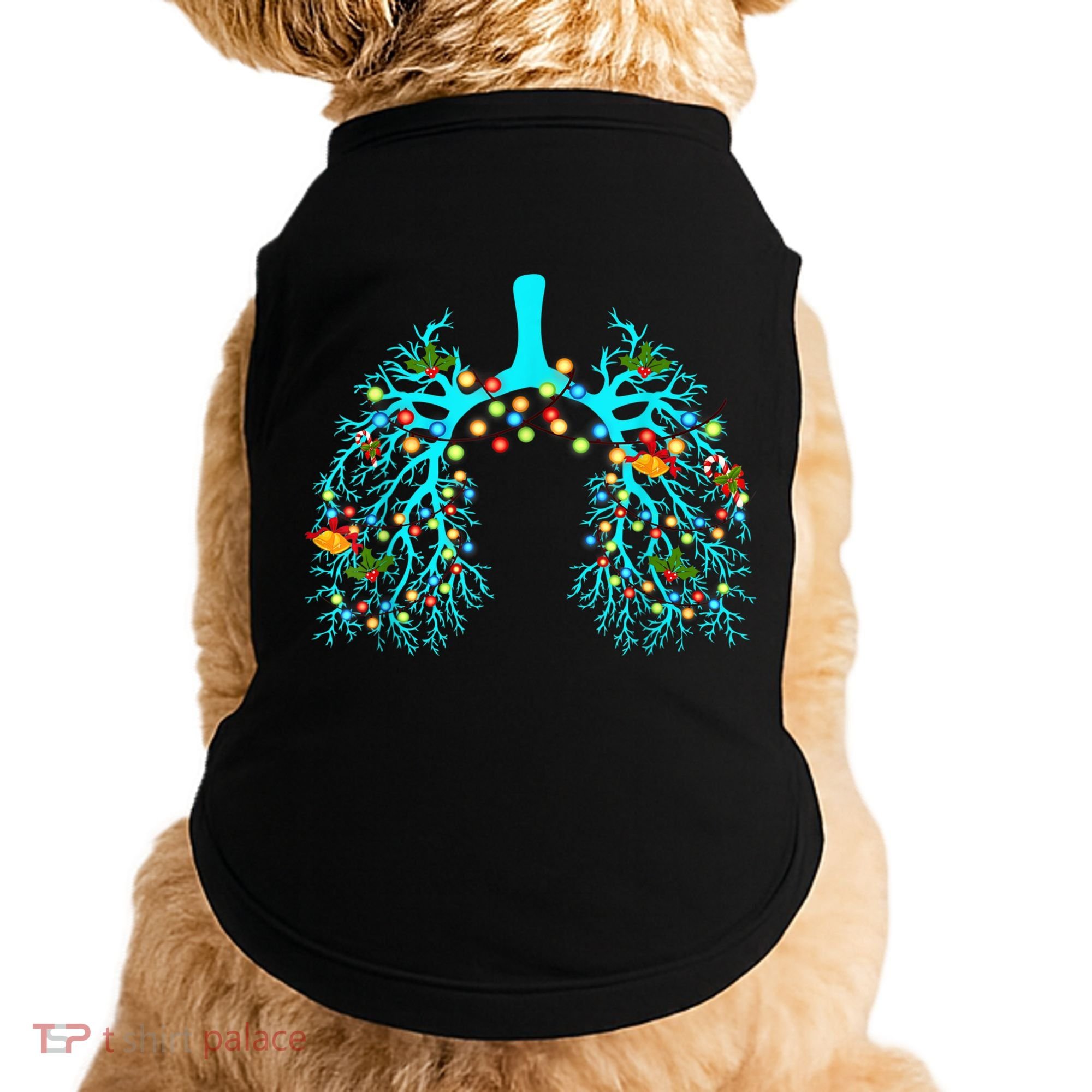 Respiratory Therapy Lung Christmas Xmas Light Ornament Doggie Tank