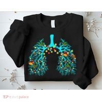 Respiratory Therapy Lung Christmas Xmas Light Ornament Sweatshirt thumb 2