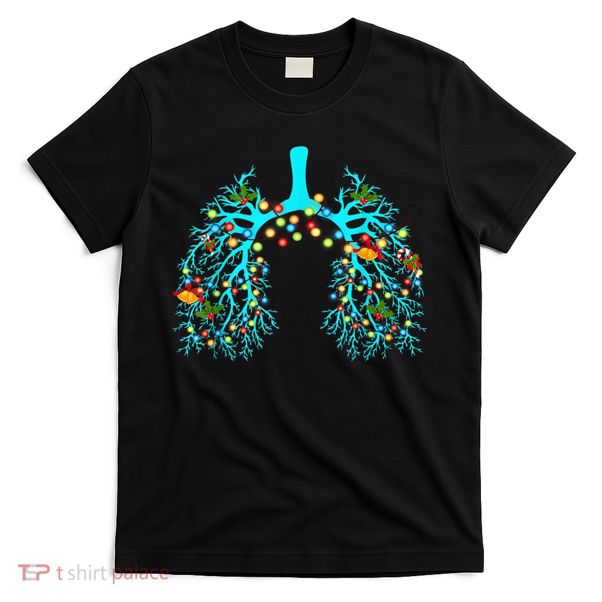 Respiratory Therapy Lung Christmas Xmas Light Ornament T-Shirt