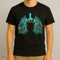Respiratory Therapy Lung Christmas Xmas Light Ornament T-Shirt thumb 3