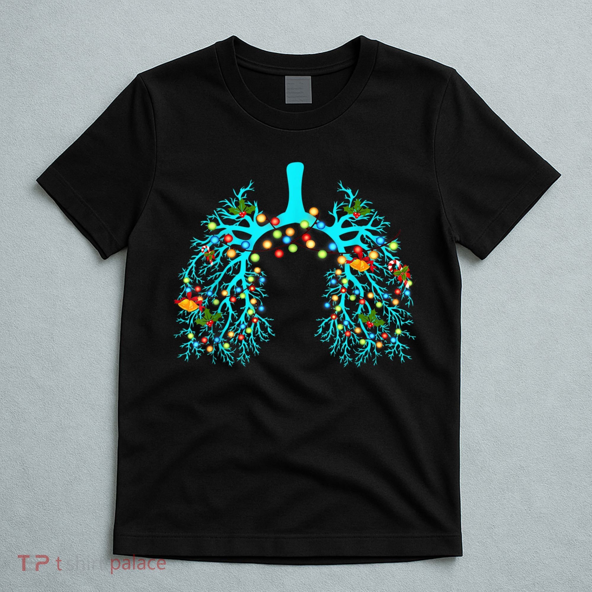 Respiratory Therapy Lung Christmas Xmas Light Ornament T-Shirt