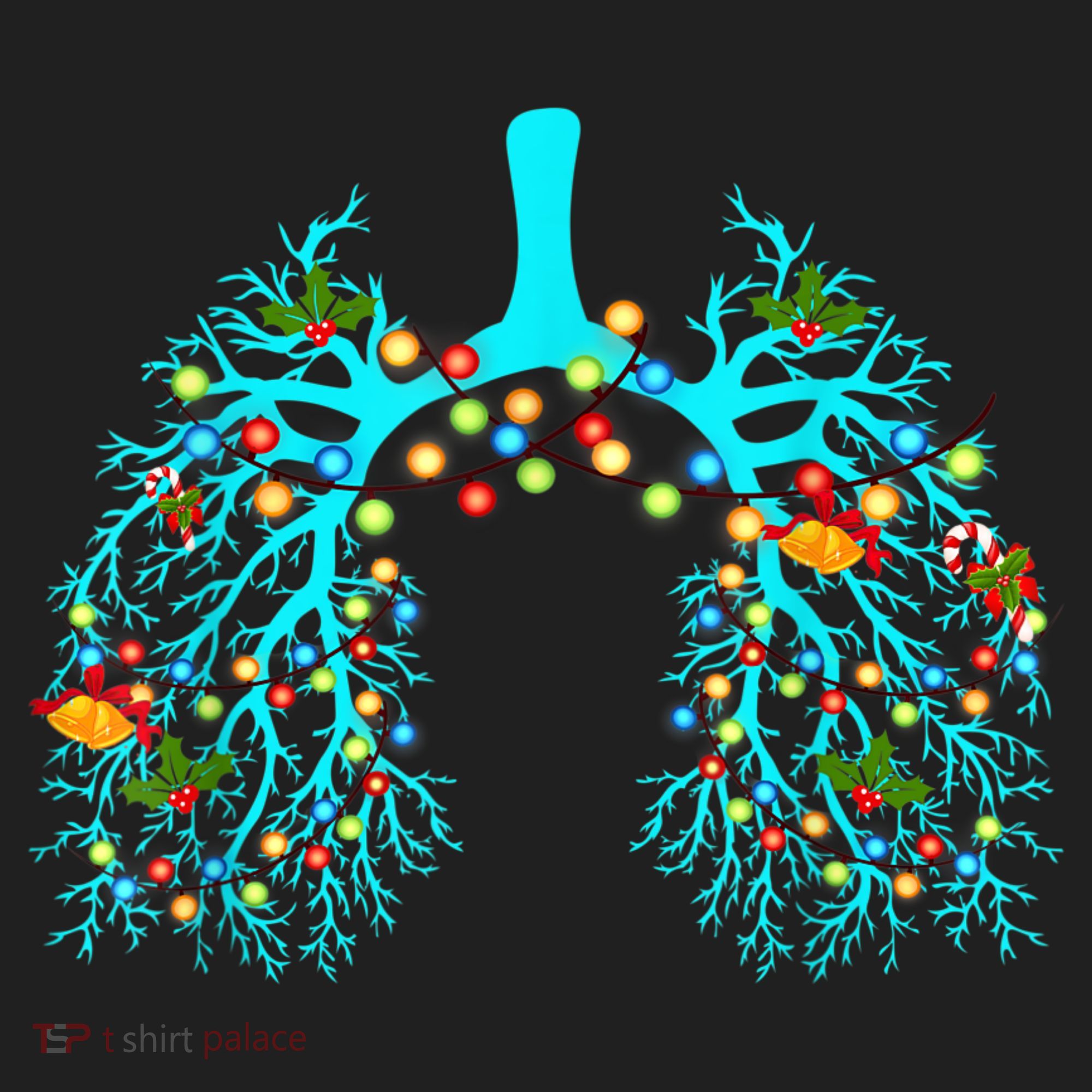 Respiratory Therapy Lung Christmas Xmas Light Ornament Beanie
