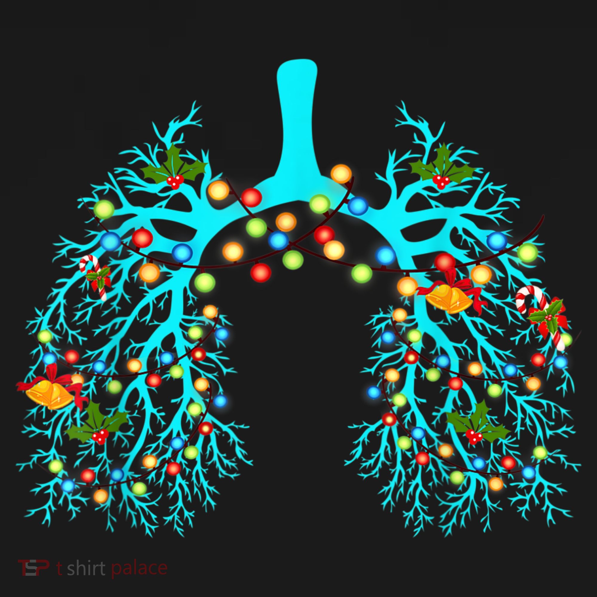 Respiratory Therapy Lung Christmas Xmas Light Ornament Ornament