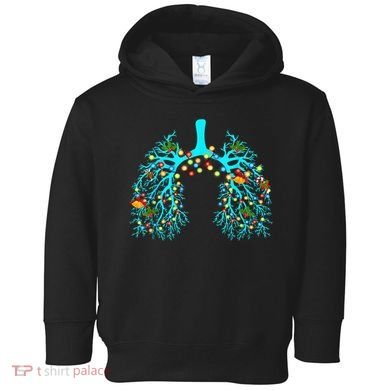 Respiratory Therapy Lung Christmas Xmas Light Ornament Toddler Hoodie