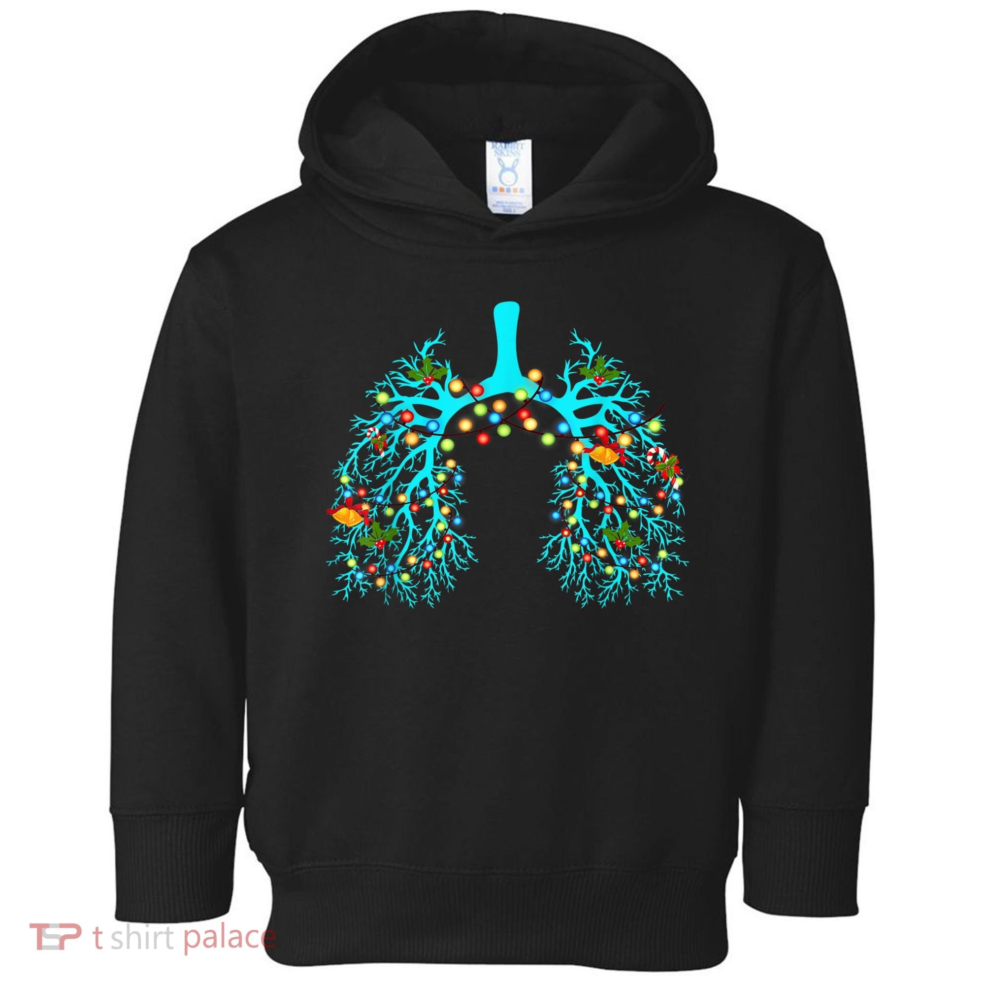 Respiratory Therapy Lung Christmas Xmas Light Ornament Toddler Hoodie