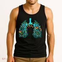 Respiratory Therapy Lung Christmas Xmas Light Ornament Tank Top thumb 3