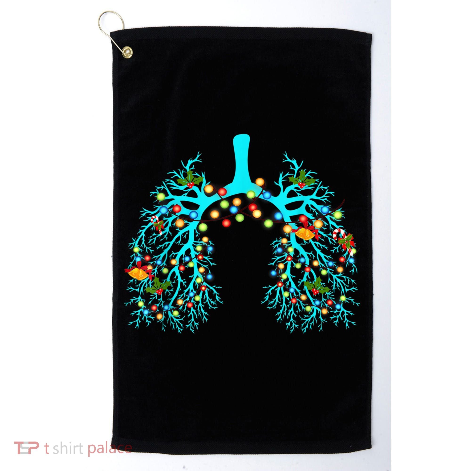 Respiratory Therapy Lung Christmas Xmas Light Ornament Golf Towel