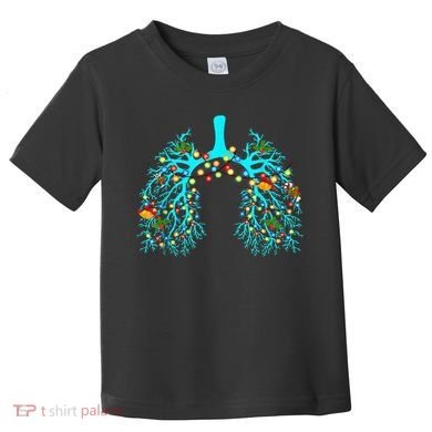 Respiratory Therapy Lung Christmas Xmas Light Ornament Toddler T-Shirt
