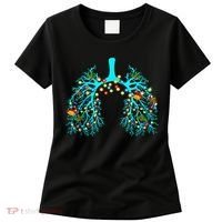 Respiratory Therapy Lung Christmas Xmas Light Ornament Women's T-Shirt thumb 0