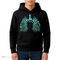 Respiratory Therapy Lung Christmas Xmas Light Ornament Kids Hoodie thumb 4