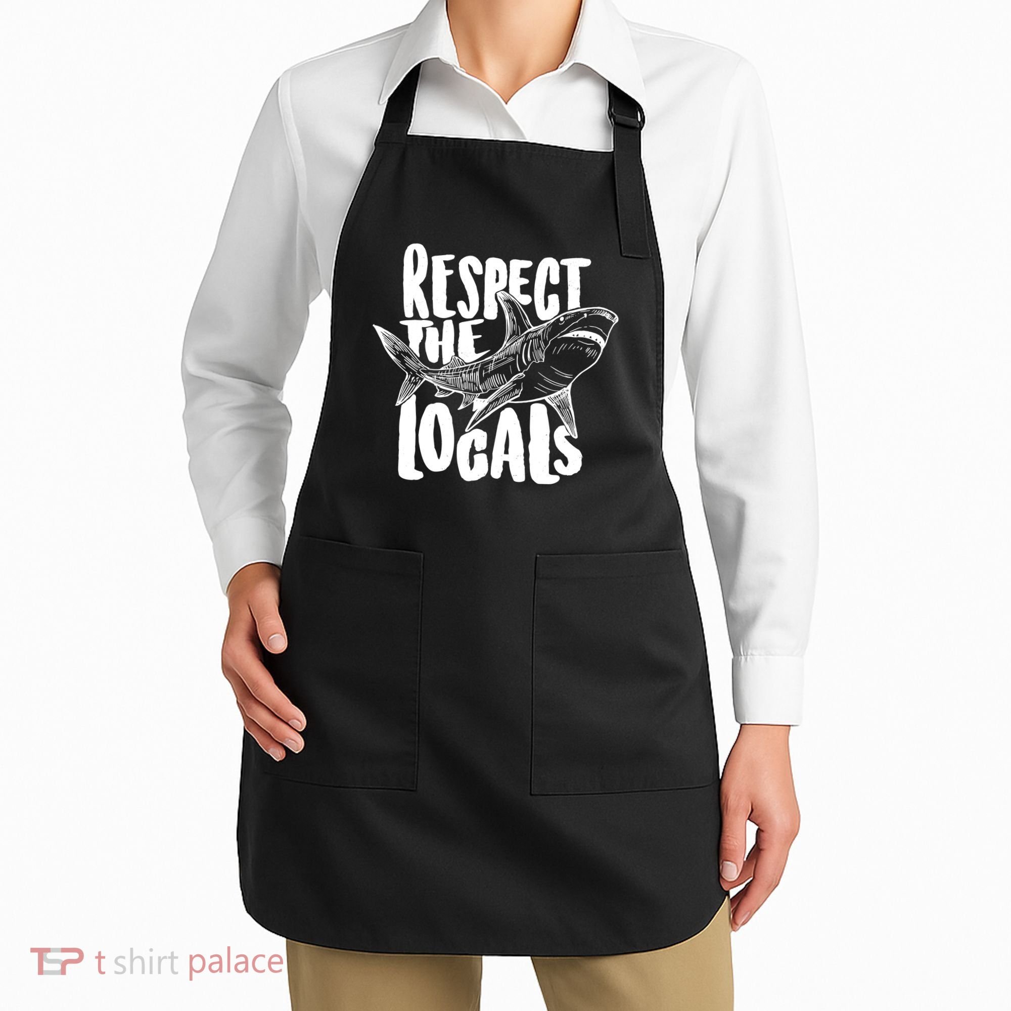 Respect The Locals Shark Week Lover Apron