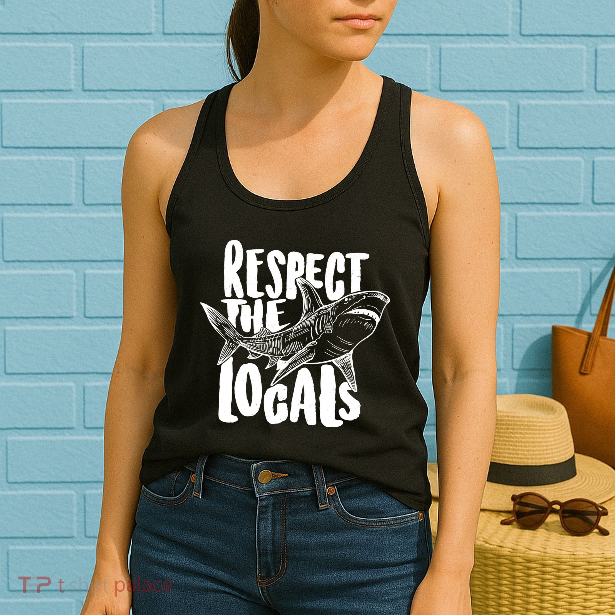Respect The Locals Shark Week Lover Women's Tank Top