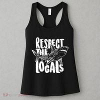 Respect The Locals Shark Week Lover Women's Tank Top thumb 3