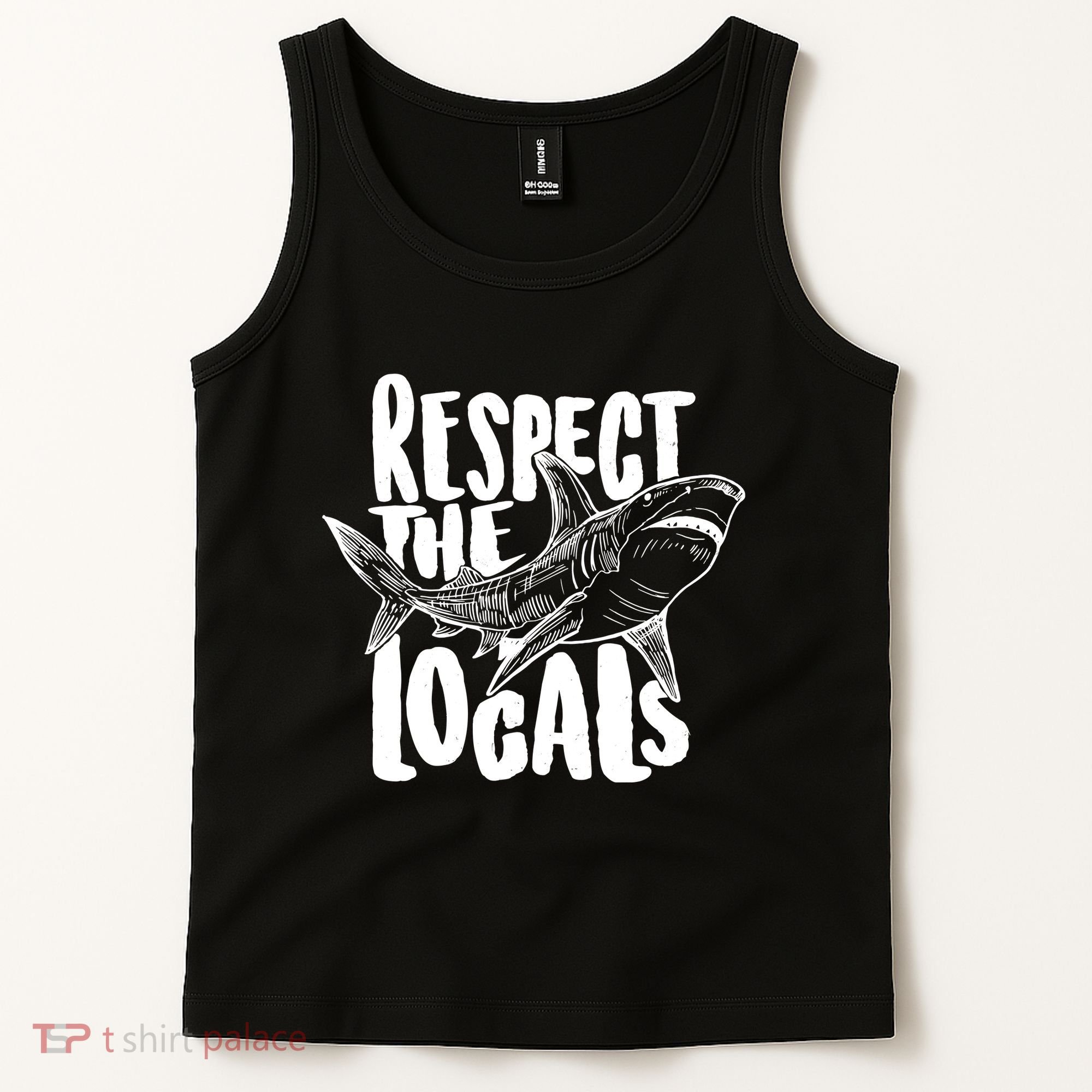 Respect The Locals Shark Week Lover Tank Top