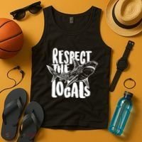 Respect The Locals Shark Week Lover Tank Top thumb 4