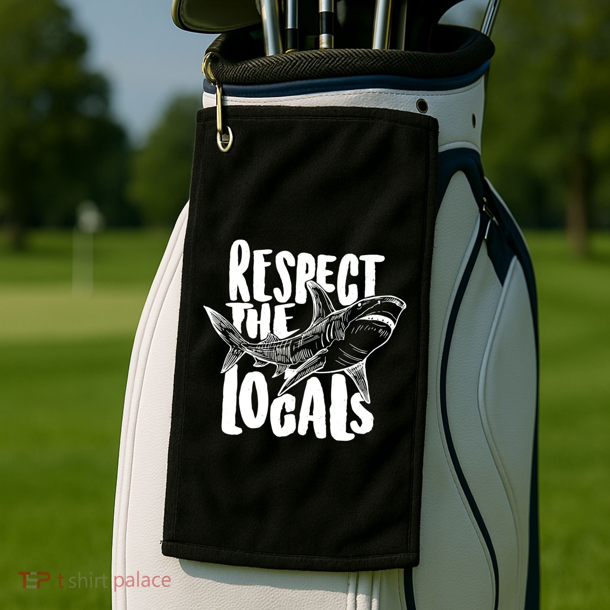 Respect The Locals Shark Week Lover Golf Towel