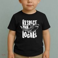 Respect The Locals Shark Week Lover Toddler T-Shirt thumb 2