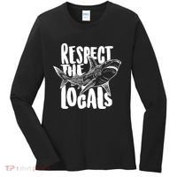 Respect The Locals Shark Week Lover Women's Long Sleeve Shirt thumb 0