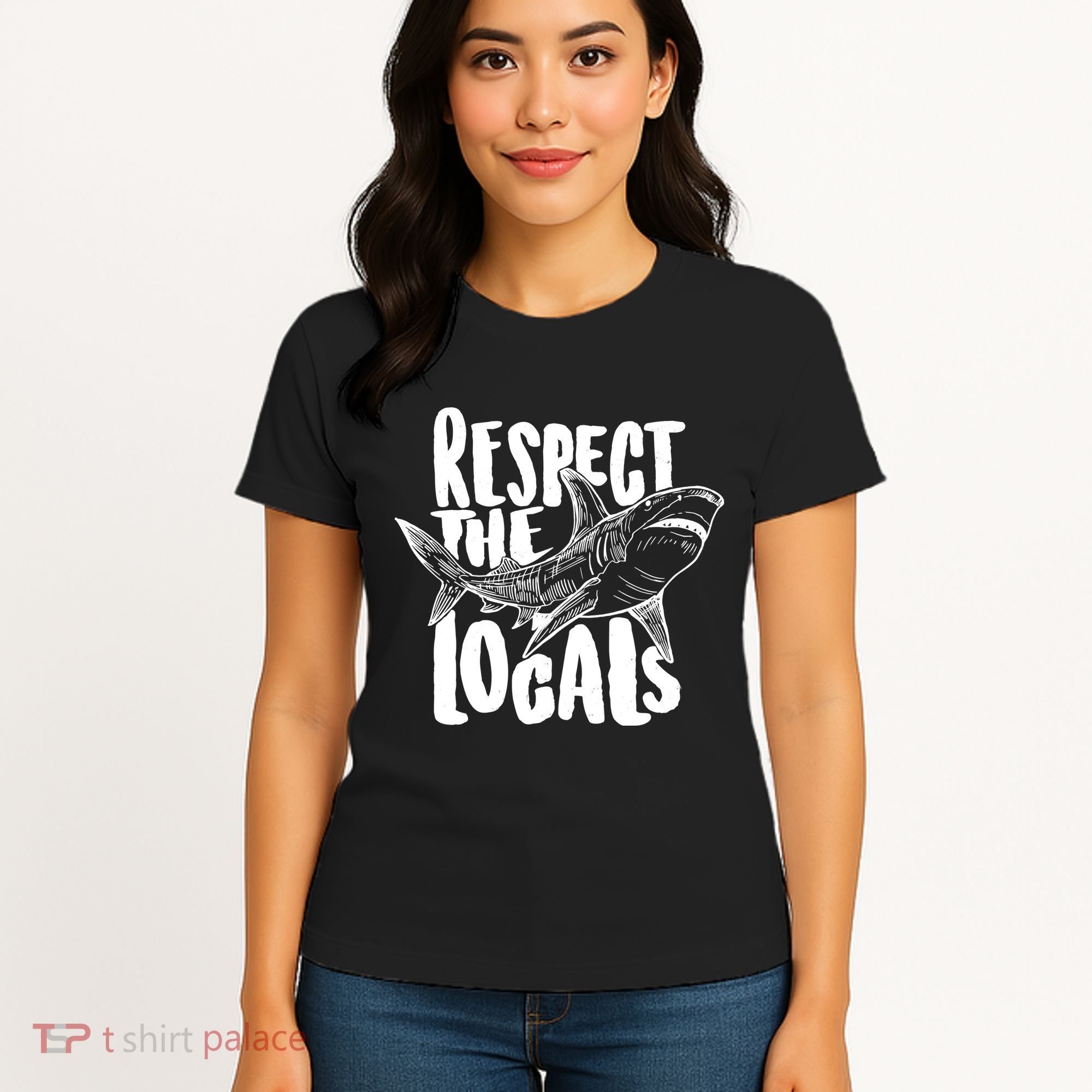 Respect The Locals Shark Week Lover Women's T-Shirt