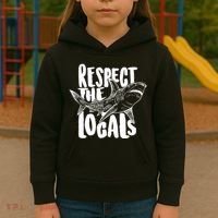 Respect The Locals Shark Week Lover Kids Hoodie thumb 3