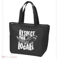 Respect The Locals Shark Week Lover Tote Bag thumb 3