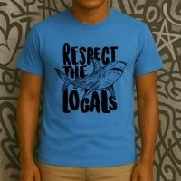 Respect The Locals Shark Week Lover T-Shirt thumb 3