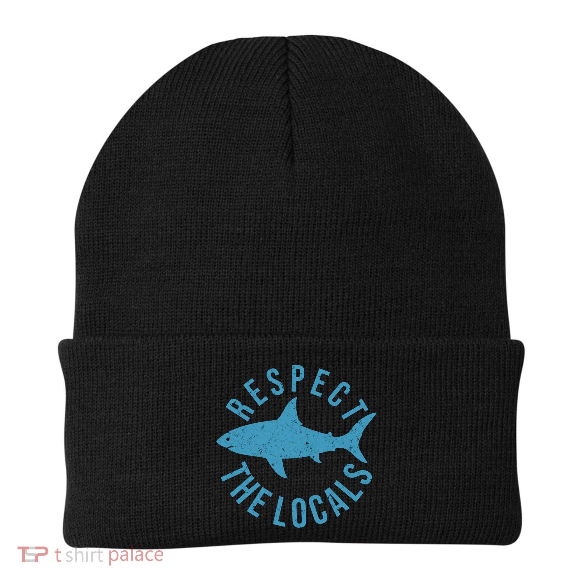 Respect The Locals Warning Shark Week Beanie