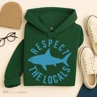 Respect The Locals Warning Shark Week Hoodie thumb 4