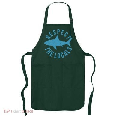 Respect The Locals Warning Shark Week Apron