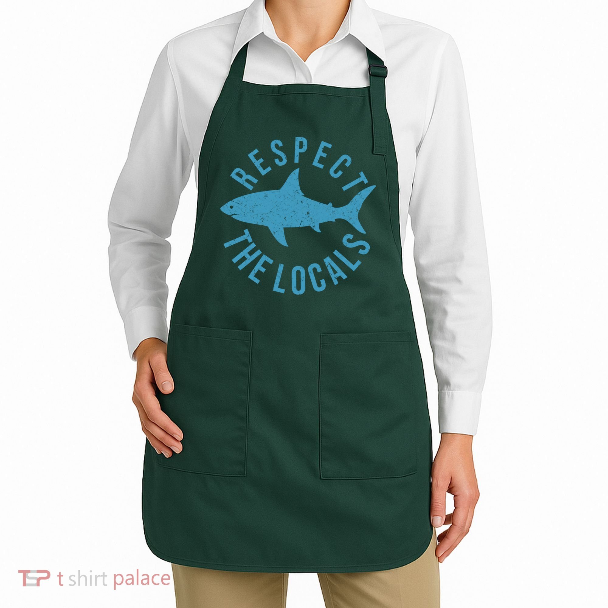 Respect The Locals Warning Shark Week Apron